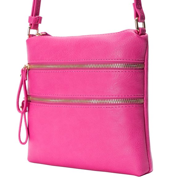 Crossbody Bag Functional Multi Pocket Double Zier Purse With Adjustable o_o - Picture 2 of 8